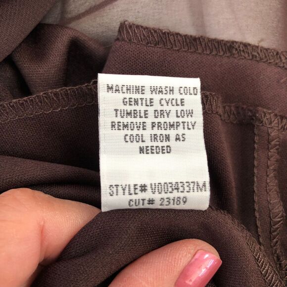 Connected Apparel Brown V-Neck Satin Ruched A-Line Cocktail Dress Size 14 - Picture 11 of 12